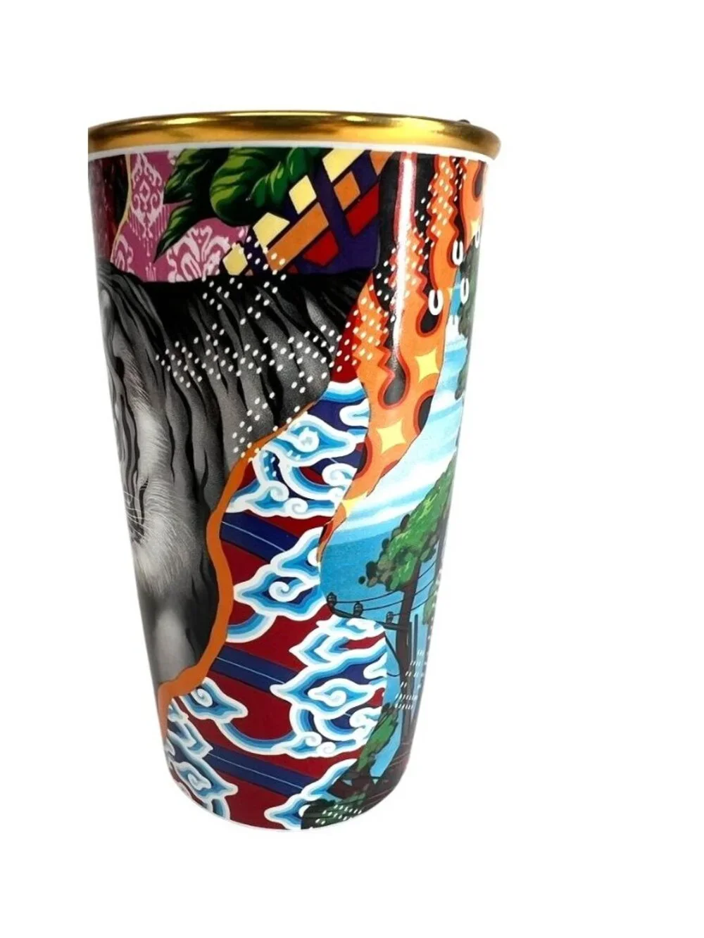 RARE!! Starbucks Tristan Eaton Limited Edition Sumatra Tiger Ceramic Mug 12 oz